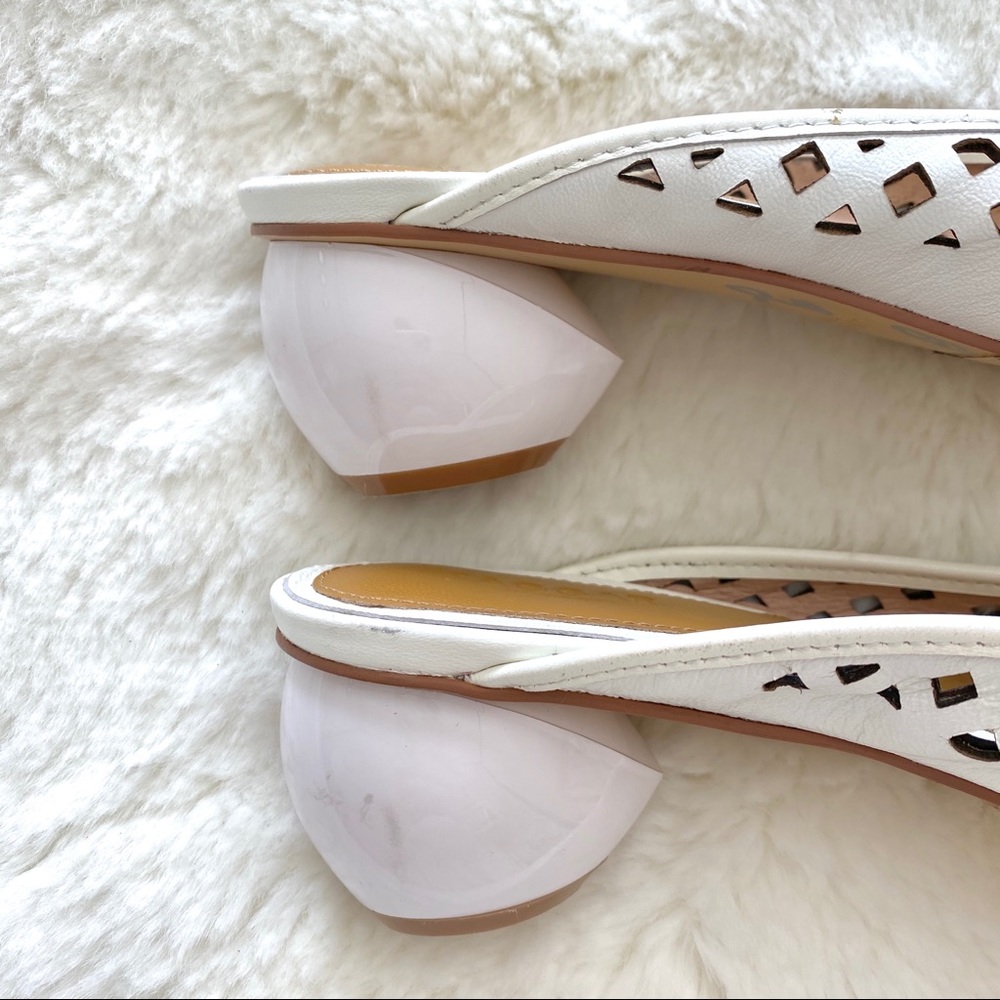 JAGGAR The Label Cage White Leather Heels - Picture 11 of 13